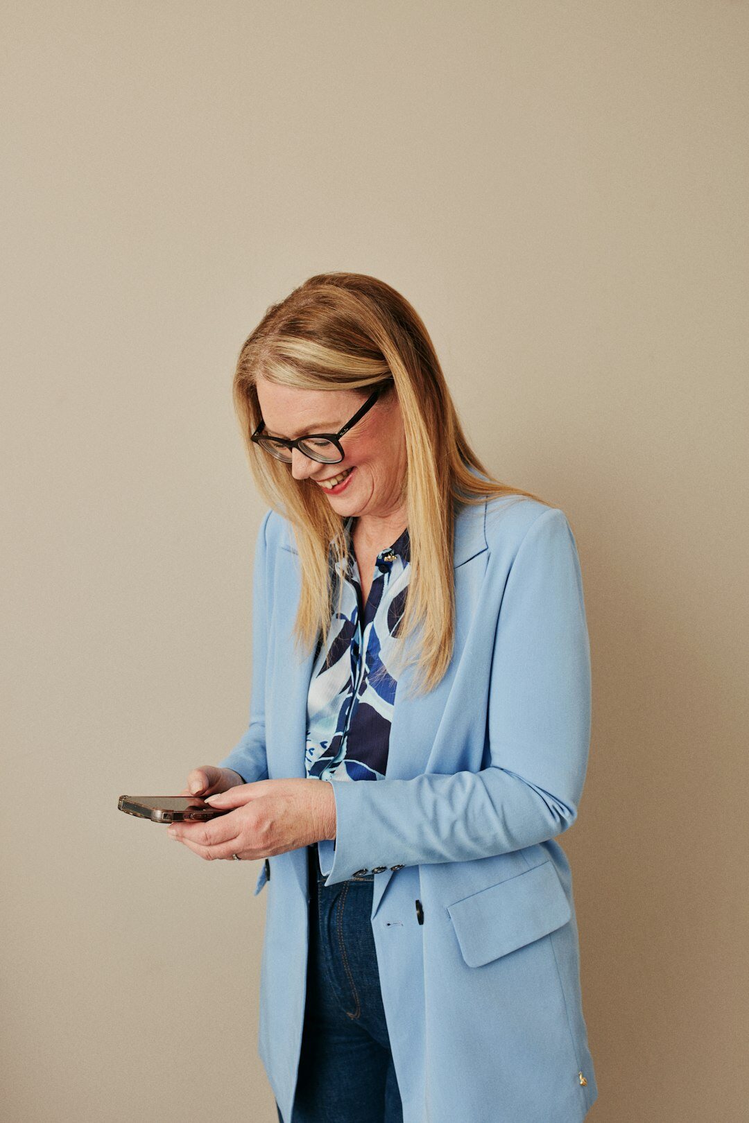 Portrait of a middle aged woman communication manager